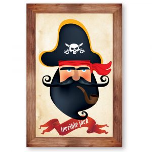 Quadro in legno pirata Jack