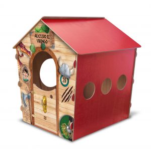 CASETTA in legno da giardino per bambini. Casetta in legno per giocare da esterno a tema vichinghi