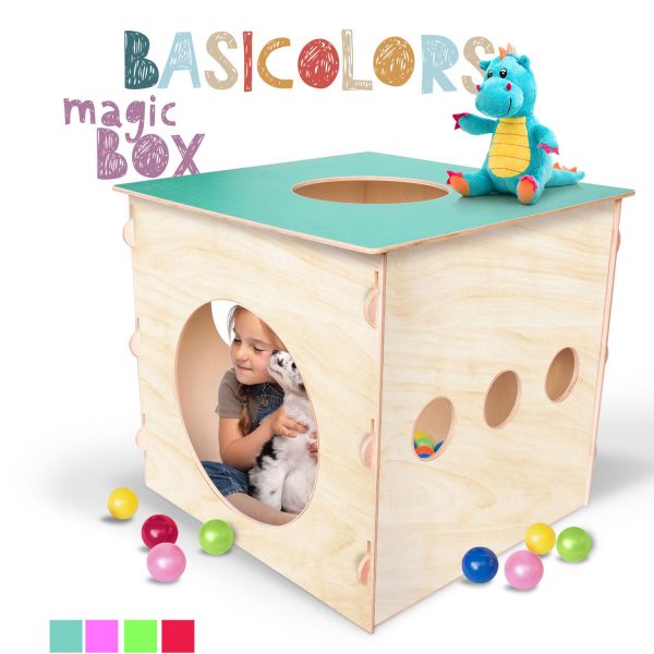 casetta in legno modello cubo da interno ecologica per la cameretta playground