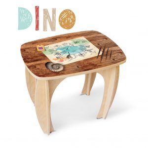tavolo in legno per bambini tema dinosauri