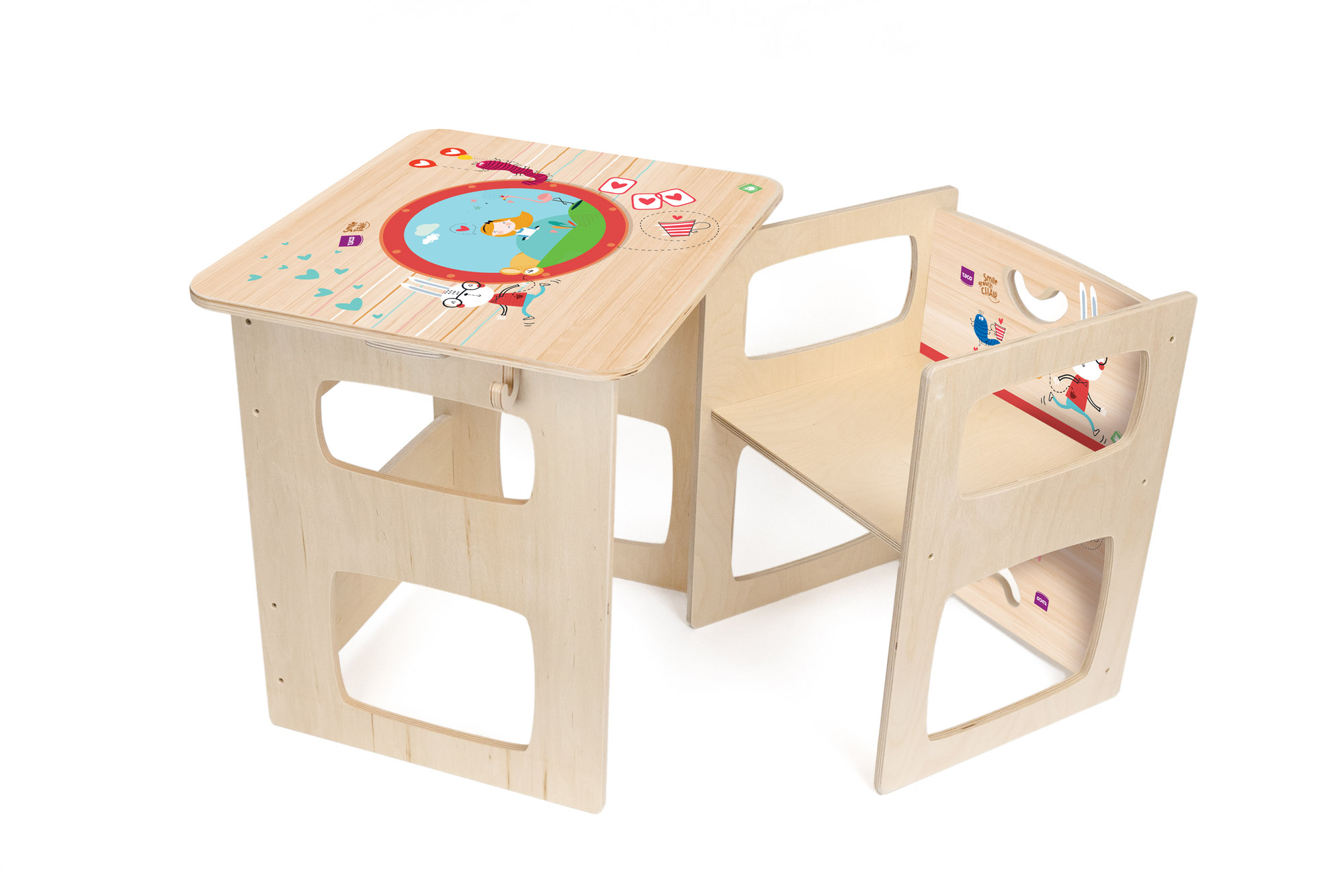 tavolo e sedia montessori, sedia e tavolo montessoriana in legno per bmabini, colorata e stampata